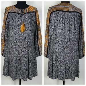 THML Rayón Long Sleeve  Mini‎ Dresses